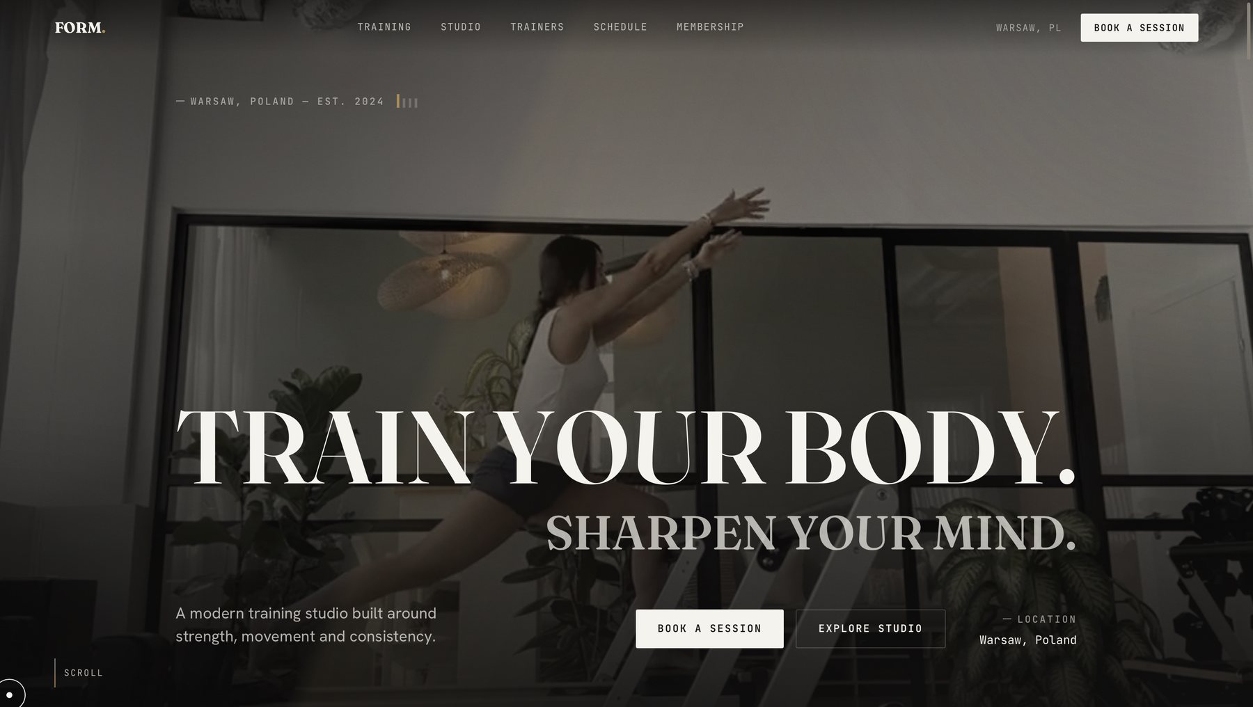 FORM Studio — website homepage