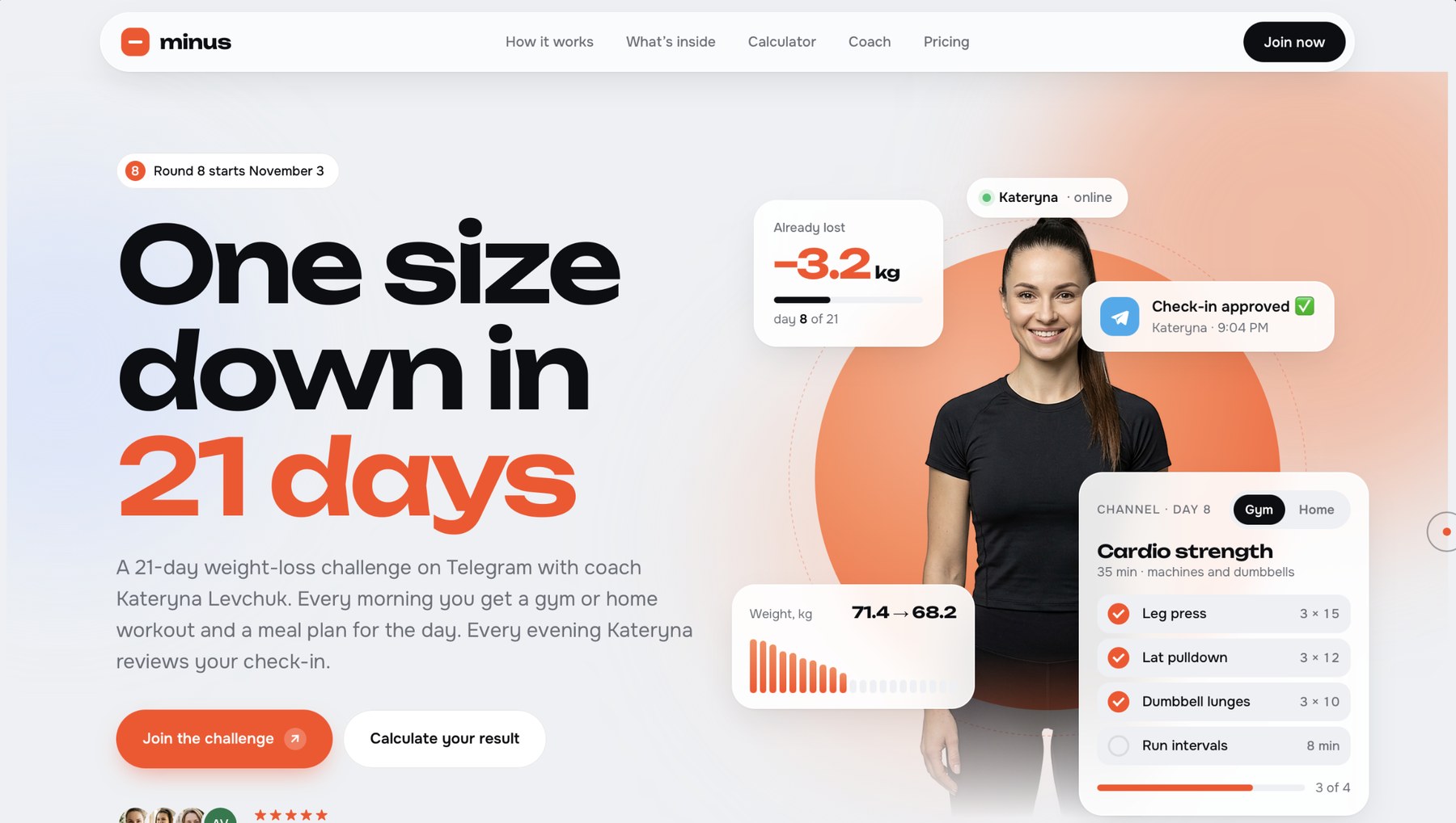 “minus” — website home page