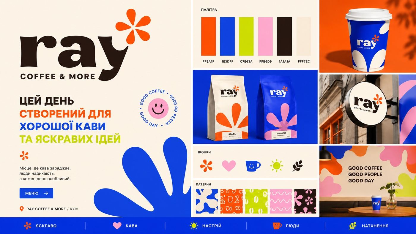 RAY Coffee & More — brand identity